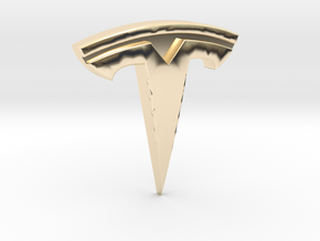 Tesla lapel pin in 14K Yellow Gold
