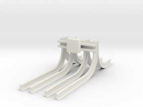 HMW: SAR Narrow gauge Buffer stop - Type 1 in White Natural Versatile Plastic