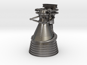 Full Engine - 72Scale -NOT FOR PRINT - Low Poly in Polished Nickel Steel