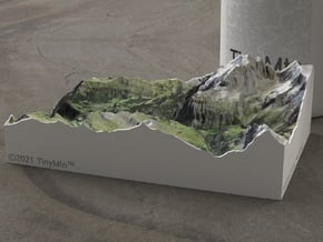 Lauterbrunnen Valley, Switzerland, 1:100000 in Natural Full Color Sandstone