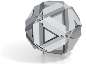 U50 Small Dodecicosahedron - 1 Inch in Tan Fine Detail Plastic
