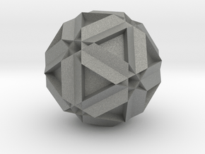 U50 Small Dodecicosahedron - 1 Inch in Gray PA12