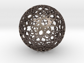 Great Rhombicosadodecahedron Star LARGE in Polished Bronzed Silver Steel