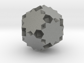 U63 Great Dodecicosahedron - 1 Inch in Gray PA12