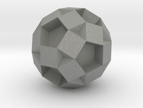 U39 Small Rhombidodecahedron - 1 inch in Gray PA12