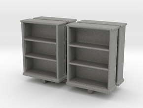 Wooden Bookcase (x4) 1/76 in Gray PA12