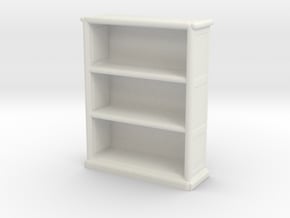 Wooden Bookcase 1/56 in White Natural Versatile Plastic