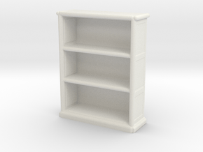 Wooden Bookcase 1/48 in White Natural Versatile Plastic