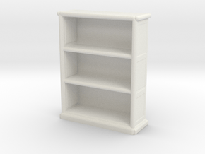 Wooden Bookcase 1/24 in White Natural Versatile Plastic