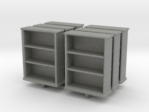 Wooden Bookcase (x6) 1/120 in Gray PA12