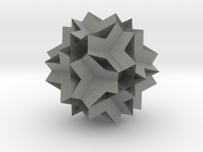 U73 Great Rhombidodecahedron - 1 inch in Gray PA12