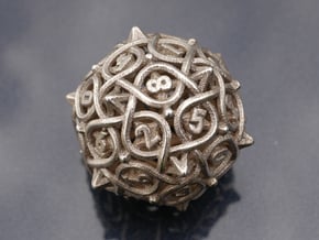 Multiplicitous d10 in Polished Bronzed-Silver Steel