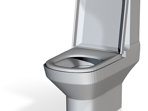 Toilet Bowl Scale 1:12 (Open) in Tan Fine Detail Plastic