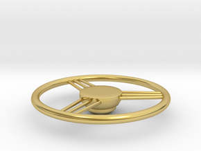 Spoked Wheel Equallateral in Polished Brass