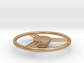 Spoked Wheel Equallateral in Polished Bronze