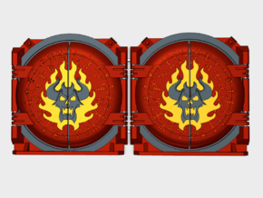 Burning Demon  : Mark-1 APC Runic Doors in Tan Fine Detail Plastic