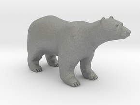 Plastic Polar Bear v1 1:64-S 25mm in Gray PA12