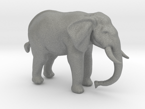 Plastic African Elephant v1 1:64-S 25mm in Gray PA12