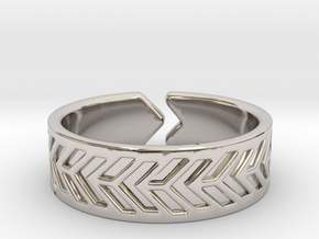 Rafters [scalable ring] in Rhodium Plated Brass