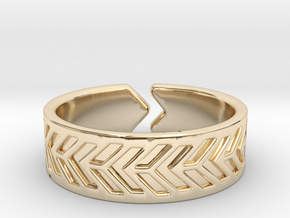 Rafters [scalable ring] in 14k Gold Plated Brass