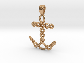 Anchor knot [pendant] in Polished Bronze