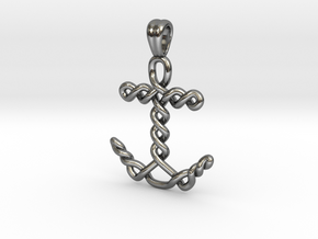 Anchor knot [pendant] in Polished Silver