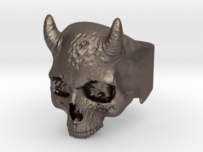 Horned Devil  in Polished Bronzed-Silver Steel: 5.75 / 50.875