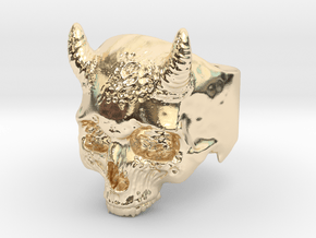 Horned Devil  in 14k Gold Plated Brass: 3 / 44