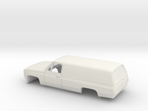 53.5mm Wheelbase 1986 Chevy Suburban Panel Shell in White Natural Versatile Plastic