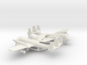 Grumman OV-1A Mohawk  in White Natural Versatile Plastic: 6mm
