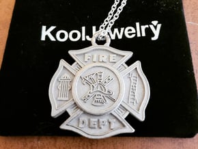 Firefighter Necklace in Polished Nickel Steel