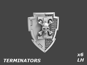 21008 Deathvigil Terminator Shields LH x6 in Tan Fine Detail Plastic