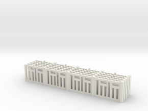 Barriere beton 1930 HO MODELE 01 96 mm 5 pc  in White Natural Versatile Plastic