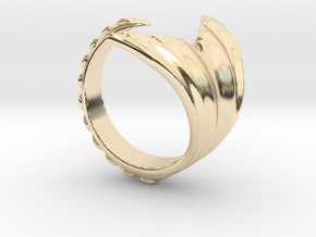 mermaid ring in 14k Gold Plated Brass