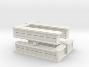 Bar Counter (left corner) (x4) 1/160 in White Natural Versatile Plastic