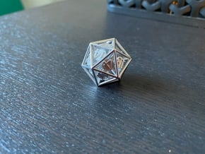 20-Sided Vector Die in Natural Silver