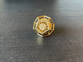 12-Sided Vector Die in Natural Brass