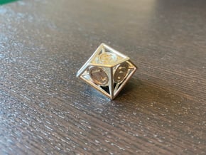 10-Sided Vector Die (10s%) in Natural Silver