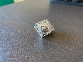 10-Sided Vector Die (1%s) in Natural Silver