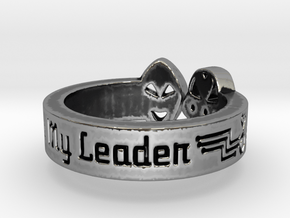 Be My Leader Alien Engagement Ring in Antique Silver: 6 / 51.5