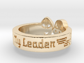 Be My Leader Alien Engagement Ring in 14k Gold Plated Brass: 6 / 51.5