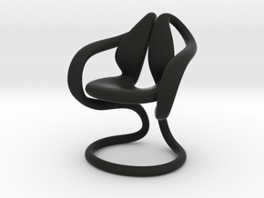 chair 1/43 in Black Natural Versatile Plastic