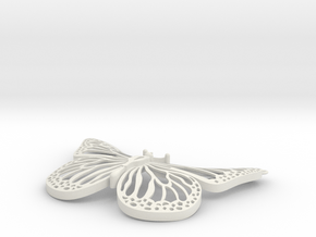 butterfly in White Natural Versatile Plastic