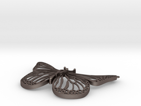 butterfly in Polished Bronzed-Silver Steel