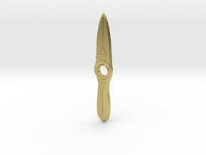 1:3 Survival Knife (Subnautica) in Natural Brass