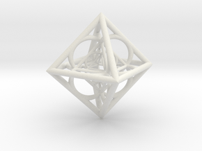 Nested octahedron in White Natural Versatile Plastic
