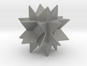 Sellated Truncated Hexahedron - 1 Inch V1 in Gray PA12