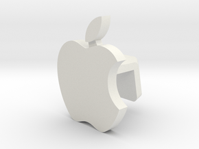 iMac M1 Camera Cover - Apple Logo in White Natural Versatile Plastic