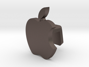 iMac M1/M3 Camera Cover - Apple Logo in Polished Bronzed-Silver Steel