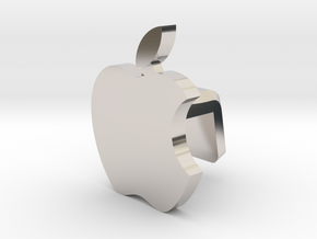 iMac M1 Camera Cover - Apple Logo in Rhodium Plated Brass